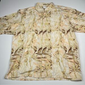 Hawaiian Aloha Shirt Linen Cotton Button Beach Vacation Tropical Summer 5X New